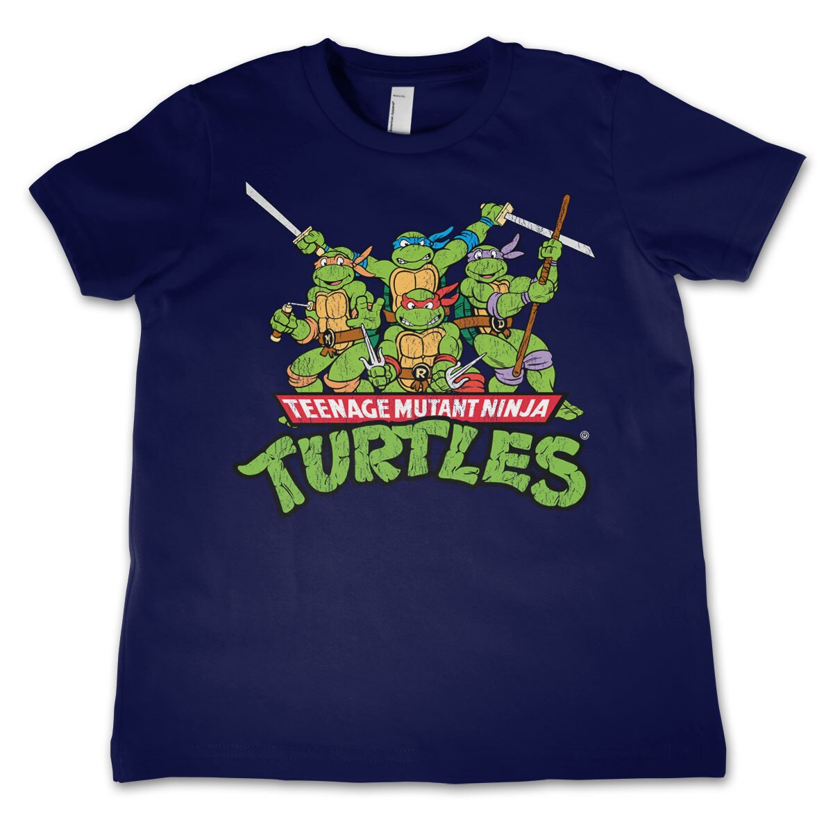 Teeange Mutant Ninja Turtles Distressed Group Kids T-Shirt