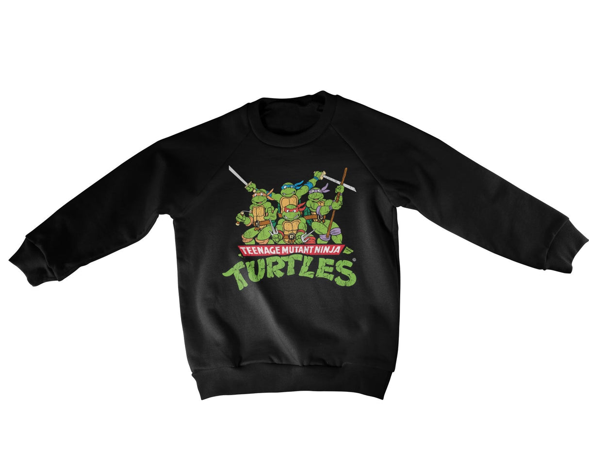 Teeange Mutant Ninja Turtles Distressed Group Kids Sweatshirt