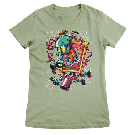 Squidward Art Crash Girly Tee