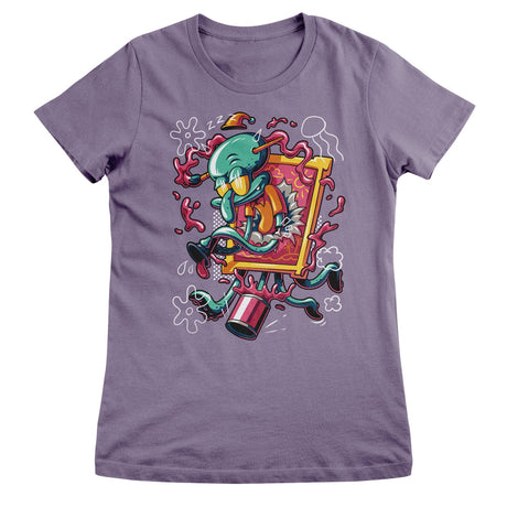 Squidward Art Crash Girly Tee