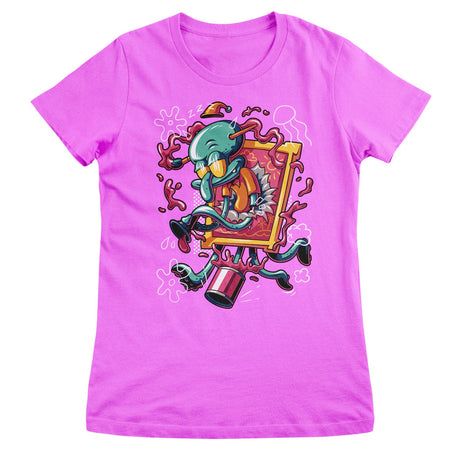 Squidward Art Crash Girly Tee