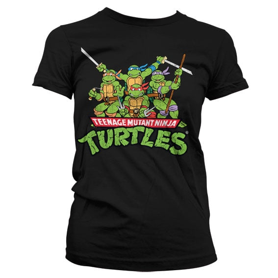 Turtles Distressed Group Girly T-shirt