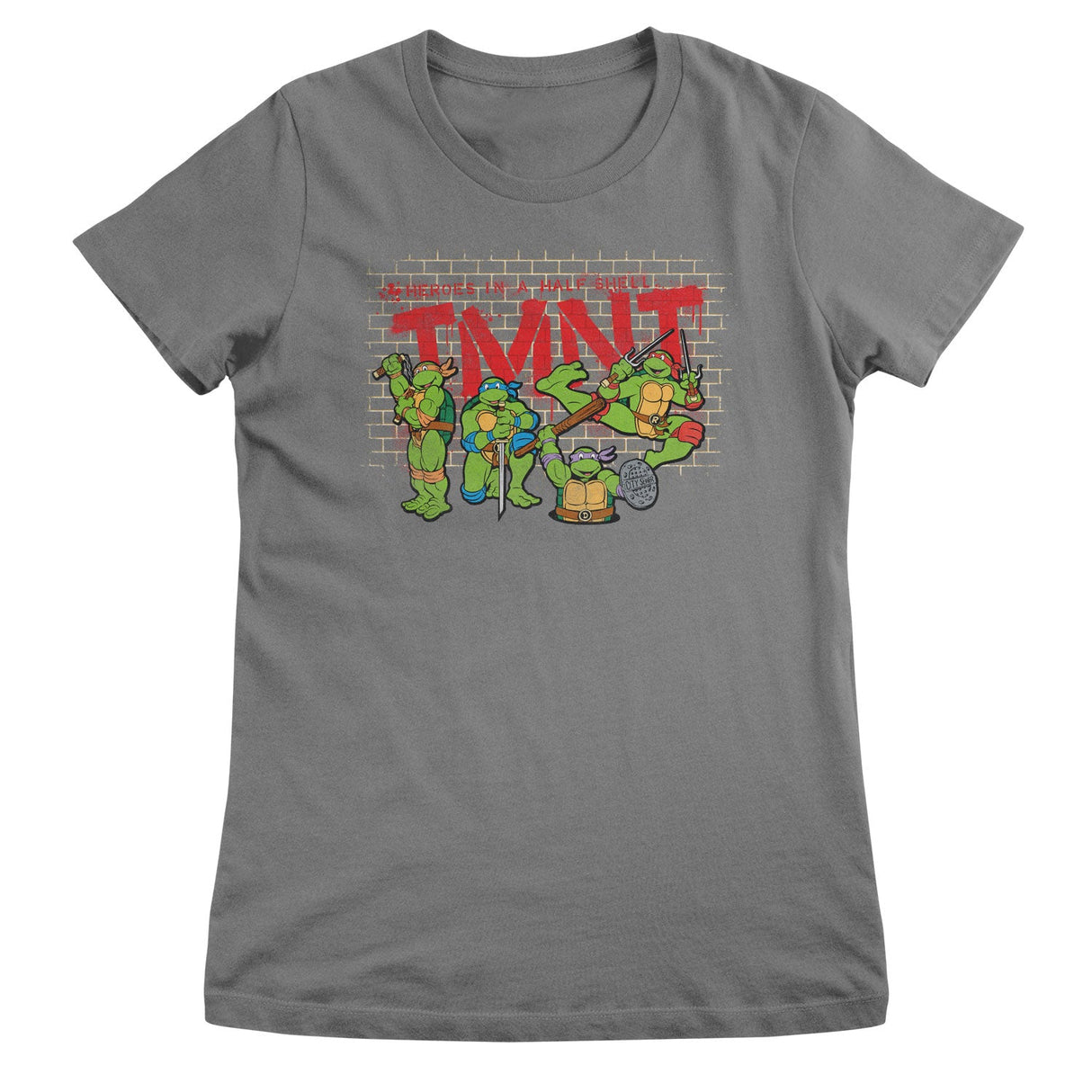 TMNT - Graffiti Wall Heroes Girly Tee