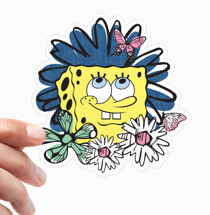 SpongeBob Squarepants Flower Sticker