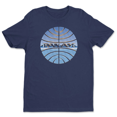 Pan-Am Chromed Globe Logo T-Shirt