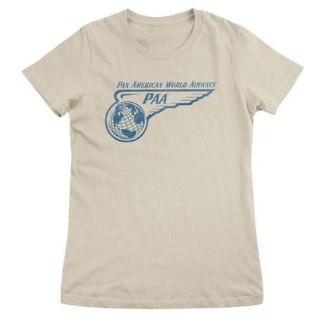 Pan American World Airlines Washed Logo Girly Tee