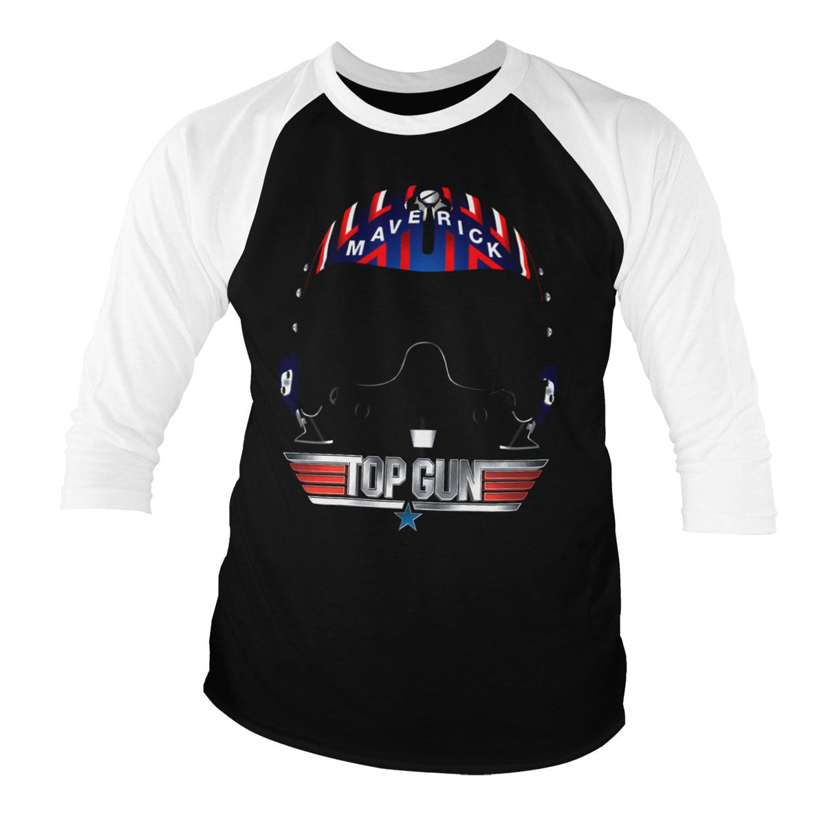 Top Gun - Maverick Helmet Baseball 3/4 Sleeve Tee