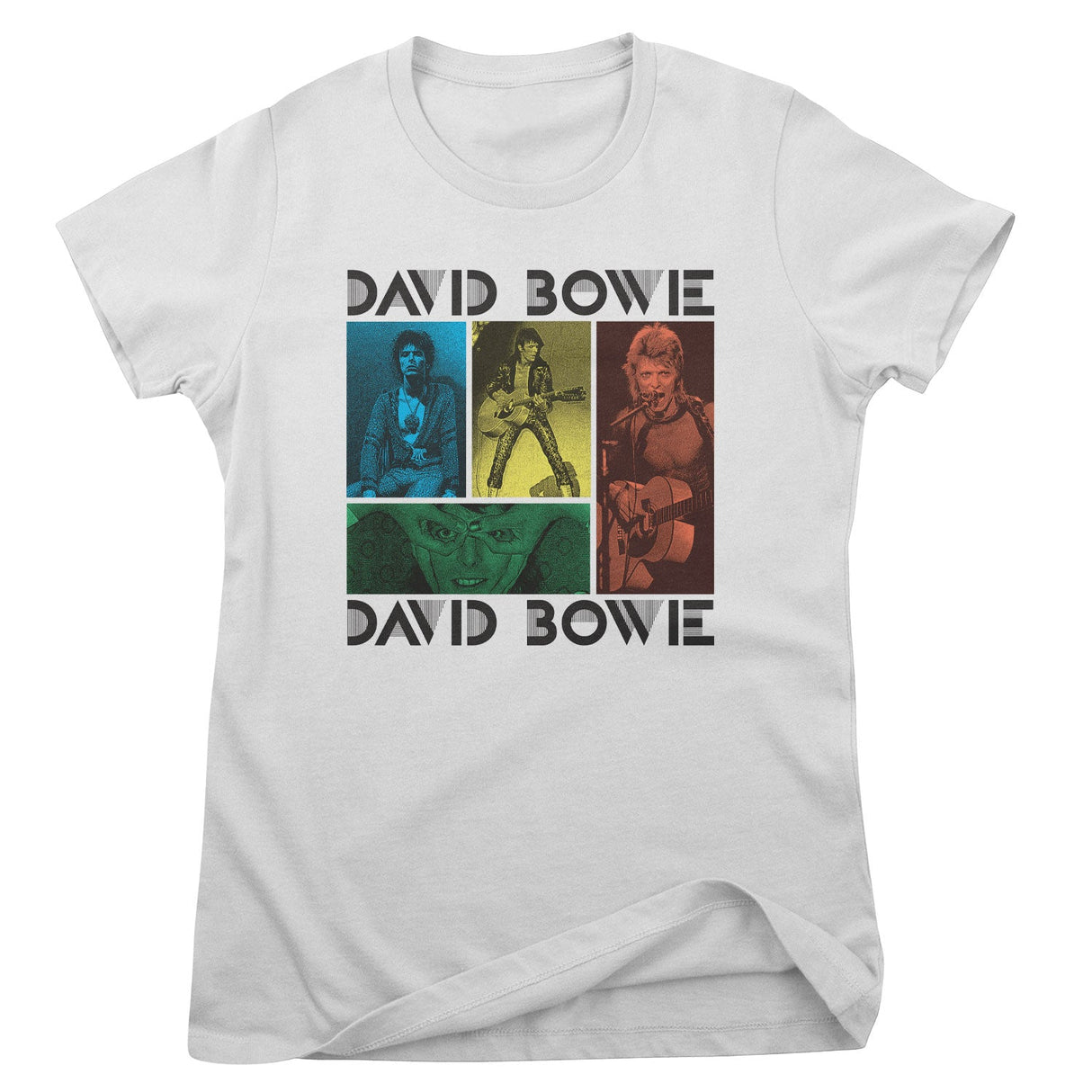 Retro Bowie Halftones Girly Tee