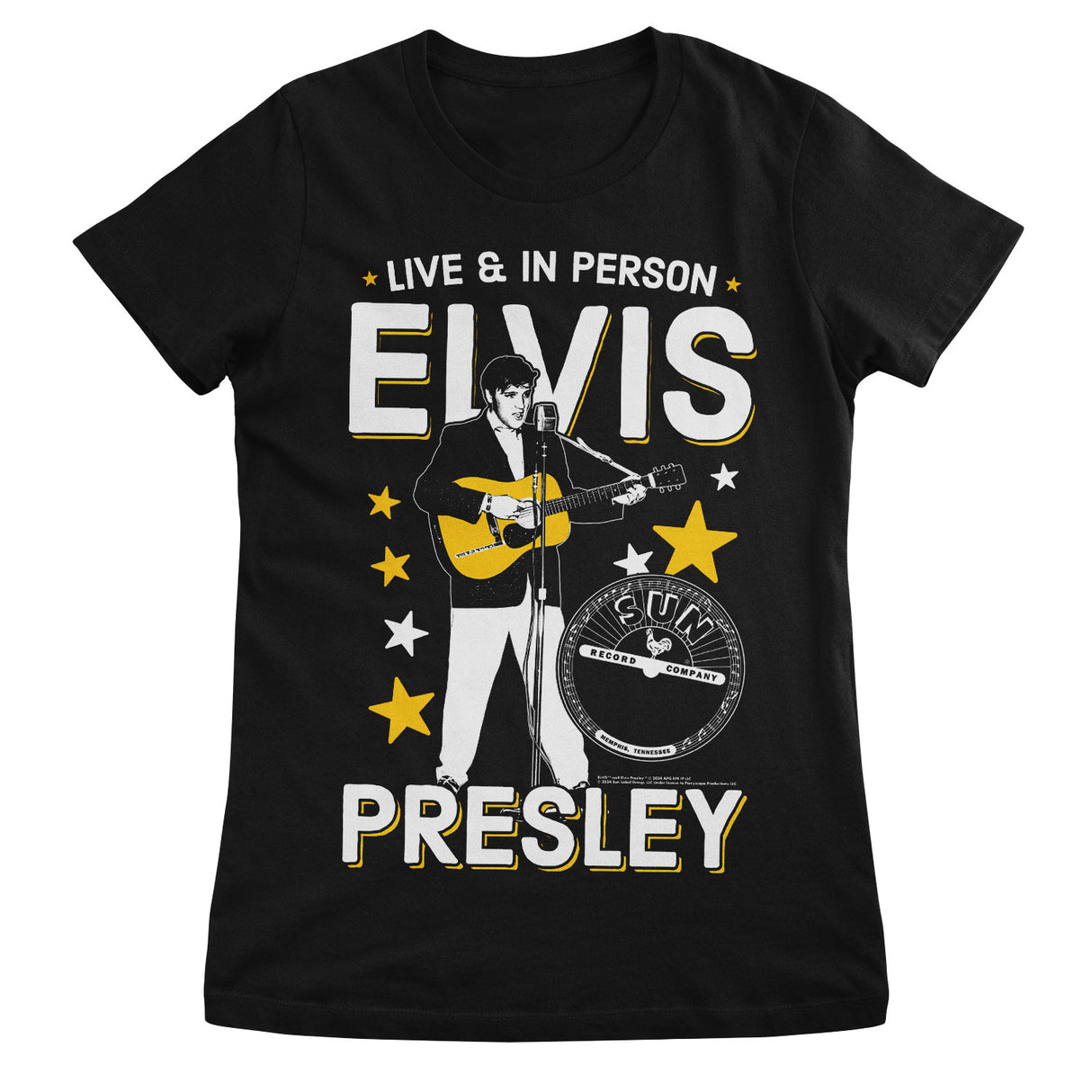 Elvis Presley - Live & In Person Girly Tee