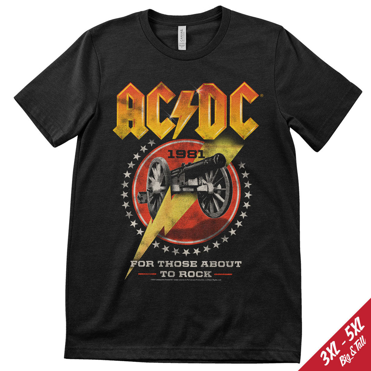 AC/DC - 1981 For Those About To Rock Big & Tall T-Shirt