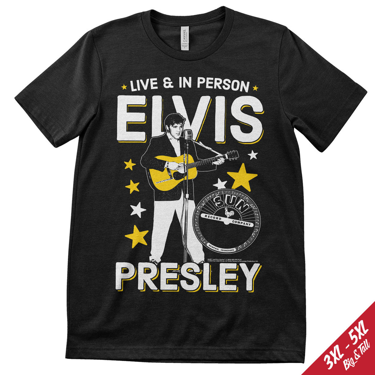 Elvis Presley - Live & In Person Big & Tall T-Shirt