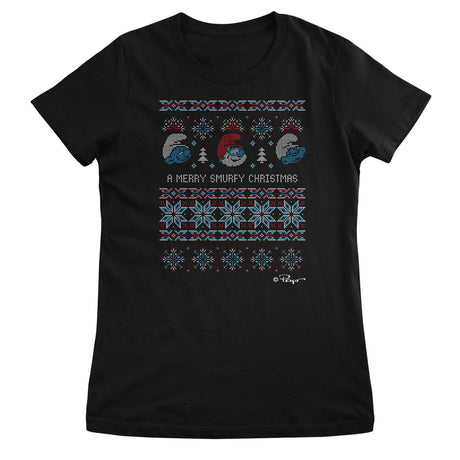 A Merry Smurfy Christmas Girly Tee