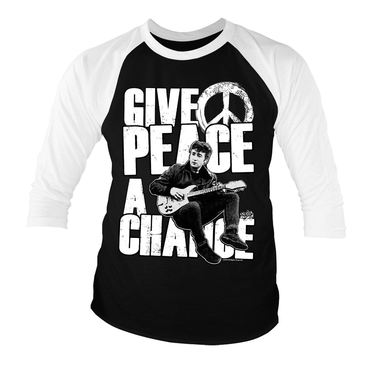 John Lennon - Give Peace A Chance Baseball 3/4 Sleeve Tee