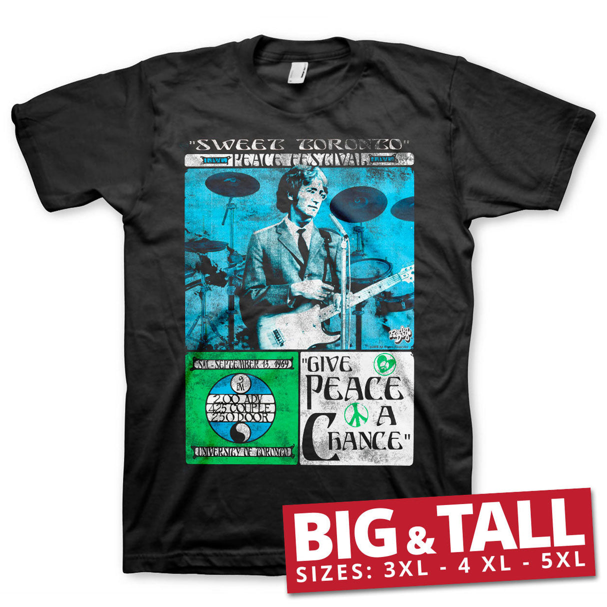 John Lennon - Toronto Peace Festival Big & Tall T-Shirt