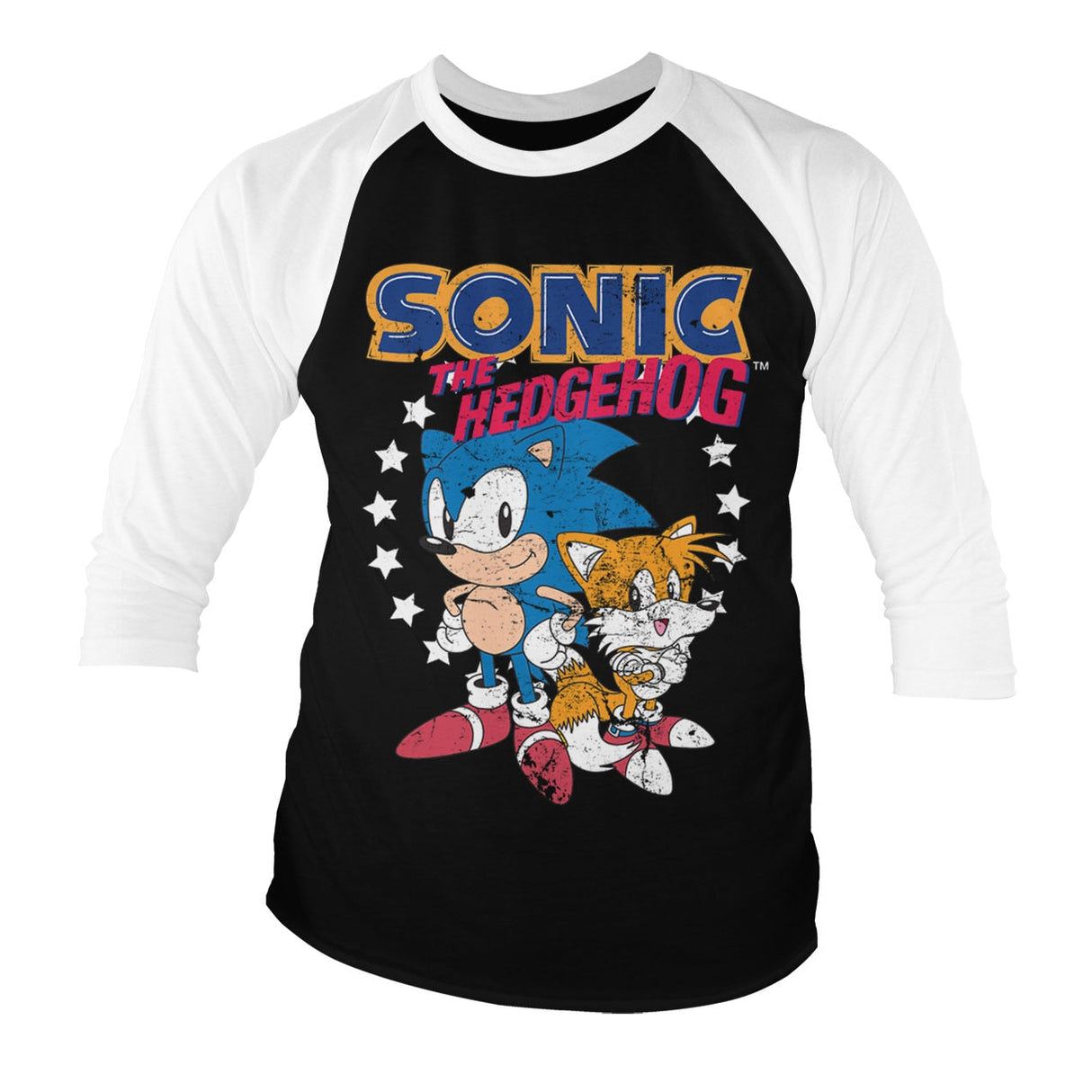 Sonic The Hedgehog - Sonic & Tails Baseball 3/4 Sleeve Tee