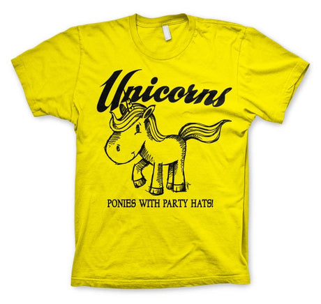 Unicorns - Ponies With Party Hats T-Shirt