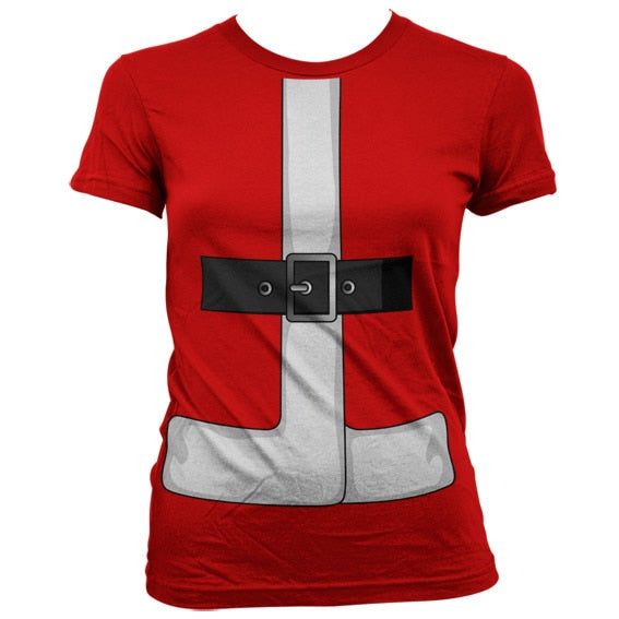 Santas Suit Cover Up Girly T-Shirt