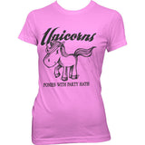 Unicorns - Ponies With Party Hats Girly T-Shirt