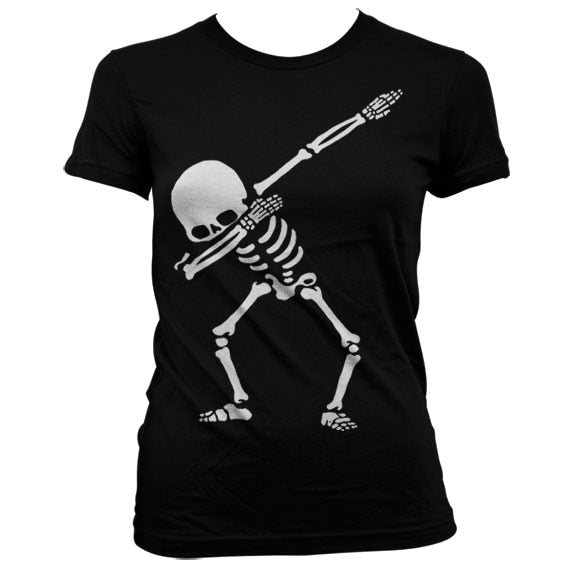 Dabbing Skeleton Girly Tee