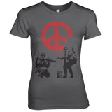 Soldiers Painting CND Sign Girly Tee