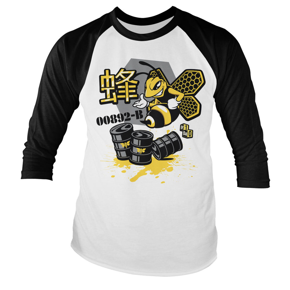 Breaking Bad Meth Bee 00892-B Baseball Long Sleeve Tee