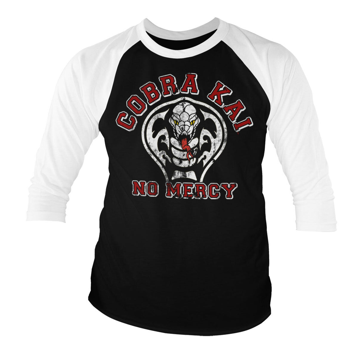 Cobra Kai - No Mercy Baseball 3/4 Sleeve Tee