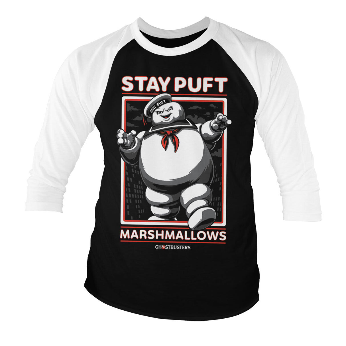 Stay Puft Marshmallows Baseball 3/4 Sleeve Tee