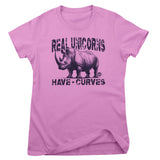 Real Unicorns Have Curves - ToddArt Girly Tee