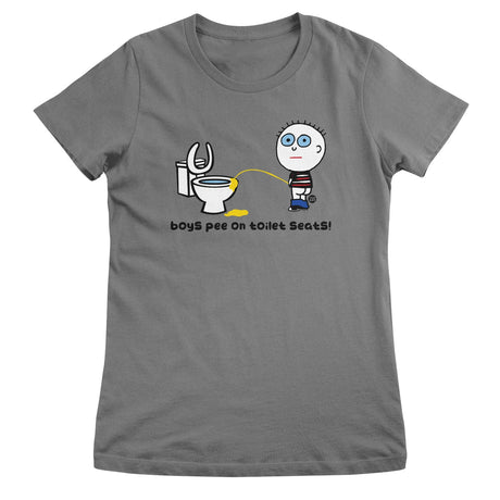 Boys Pee On Toilet Seats - ToddArt Girly Tee
