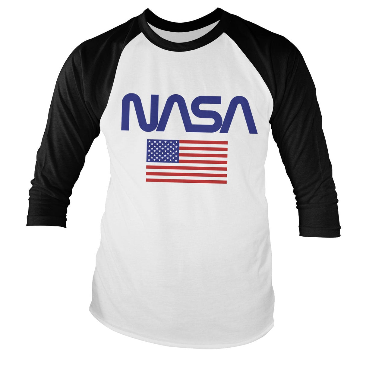 NASA - Old Glory Baseball Long Sleeve Tee