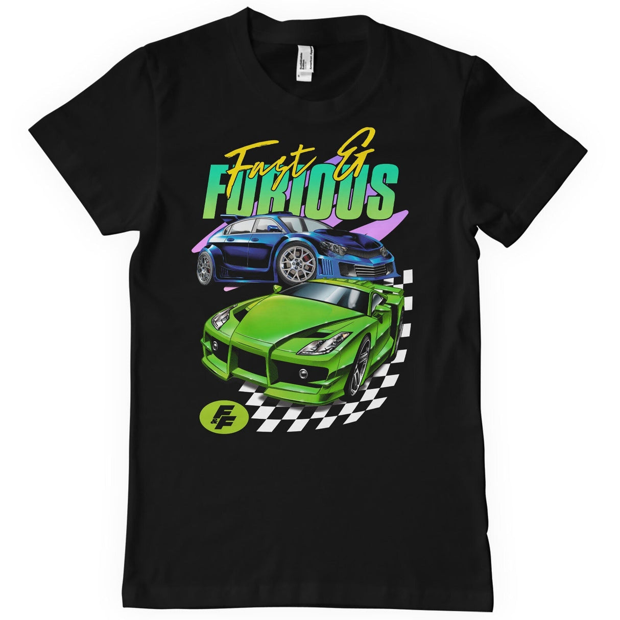 Fast & Furious Shining Cars Big & Tall T-Shirt