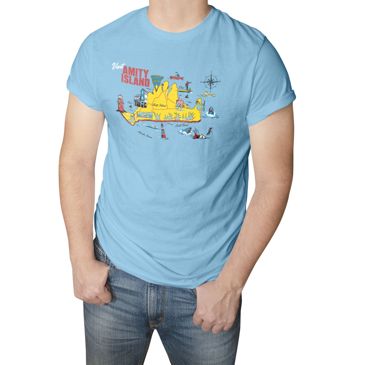 Amity Island Map T-Shirt