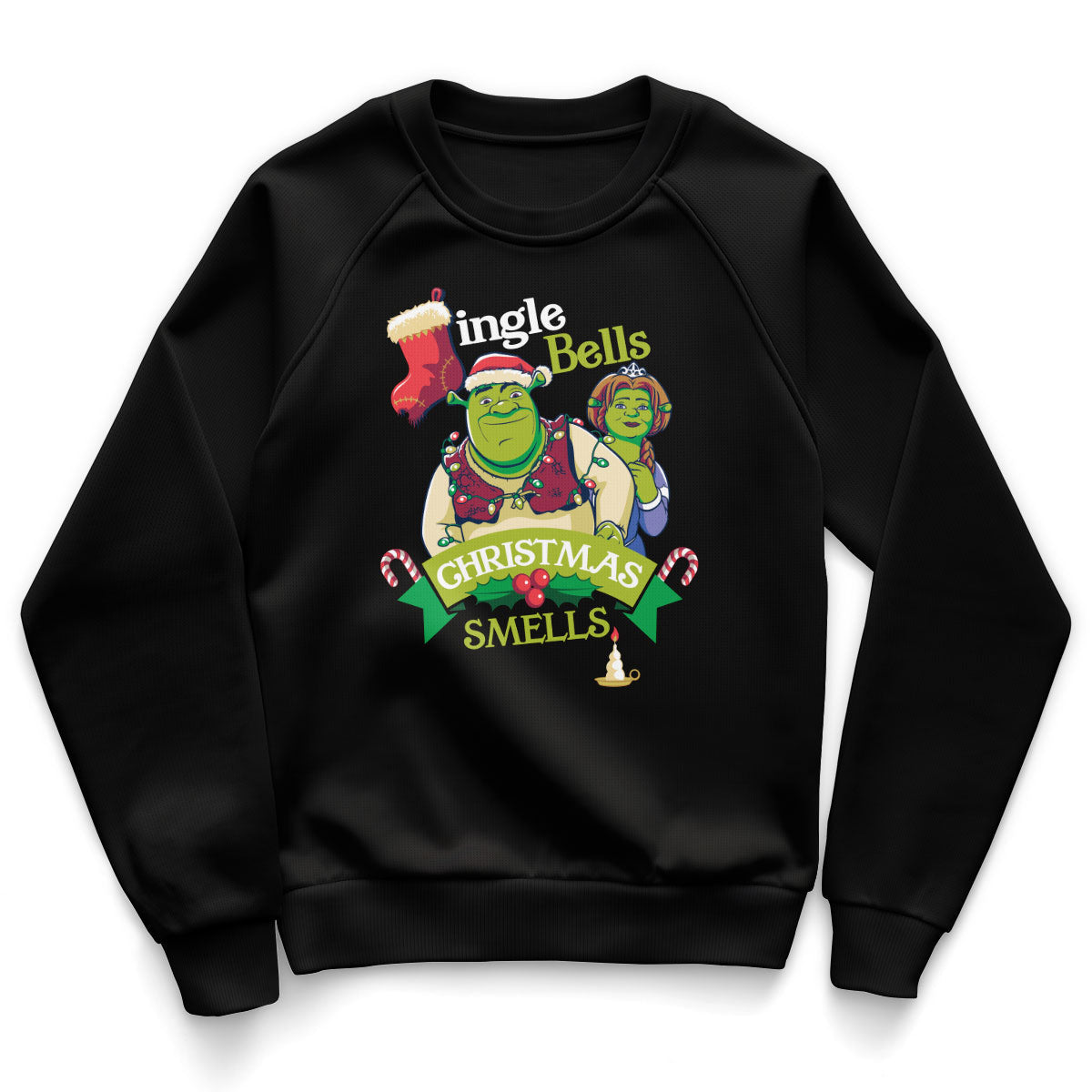 Shrek - Jingle Bells Christmas Smells Kids Sweatshirt