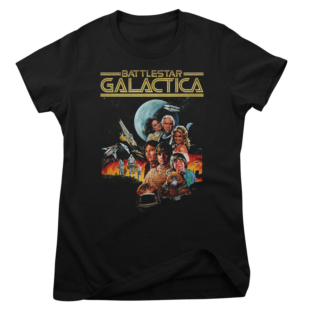 Battlestar Galactica Retro Poster Girly Tee