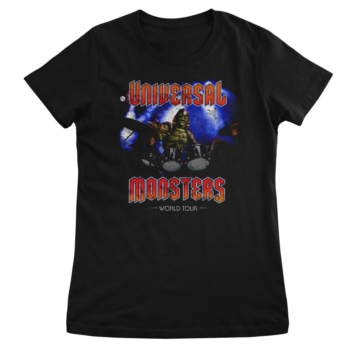Universal Monsters World Tour - Creature From The Black Lagoon Girly Tee
