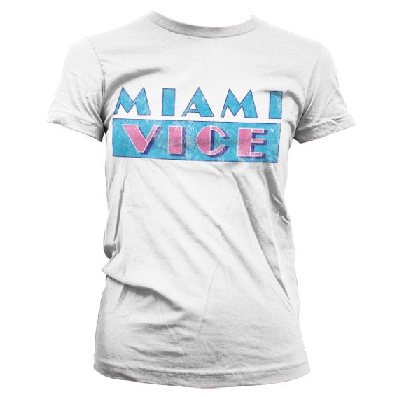 Miami Vice Distressed Logo Girly T-Shirt