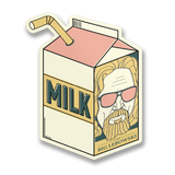 The Dude Milk Package Sticker