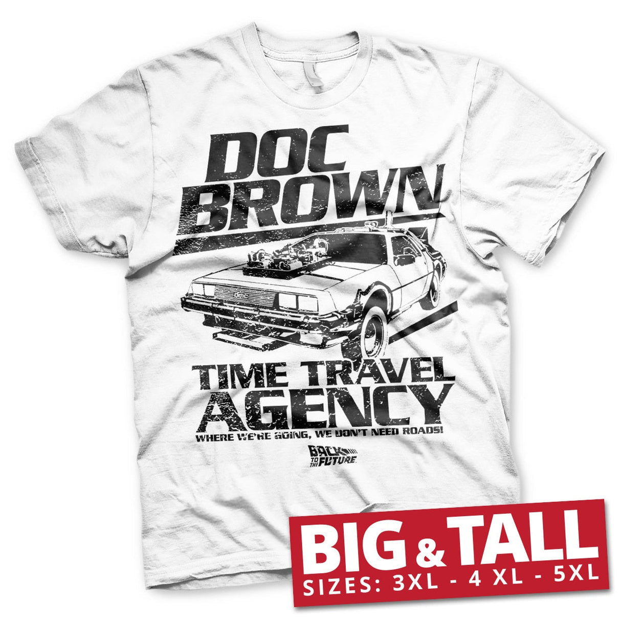 Doc Brown Time Travel Agency Big & Tall T-Shirt