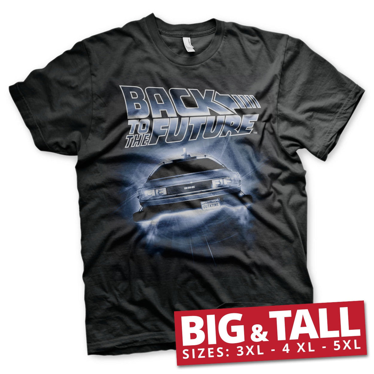 Back To The Future - Flying Delorean Big & Tall T-Shirt