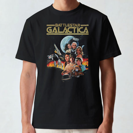 Battlestar Galactica Retro Poster T-Shirt