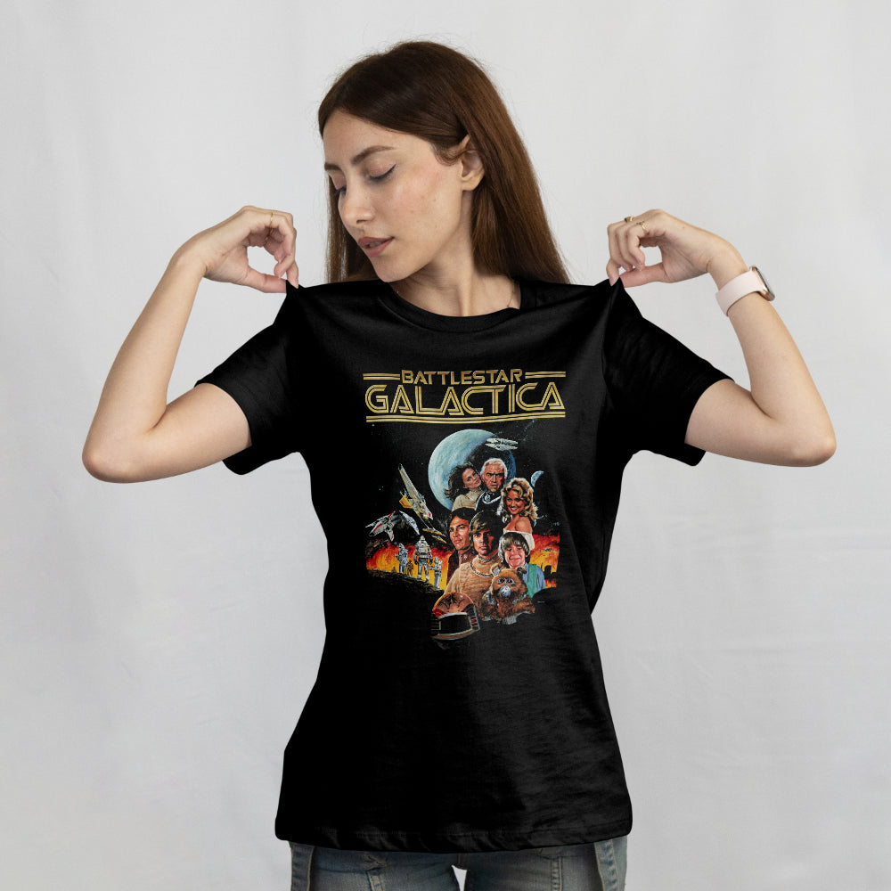Battlestar Galactica Retro Poster Girly Tee