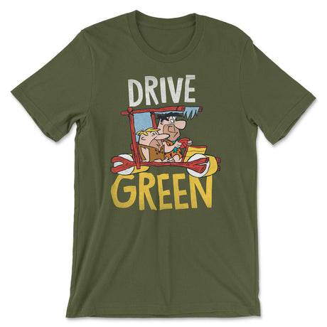 The Flintstones - Drive Green T-Shirt