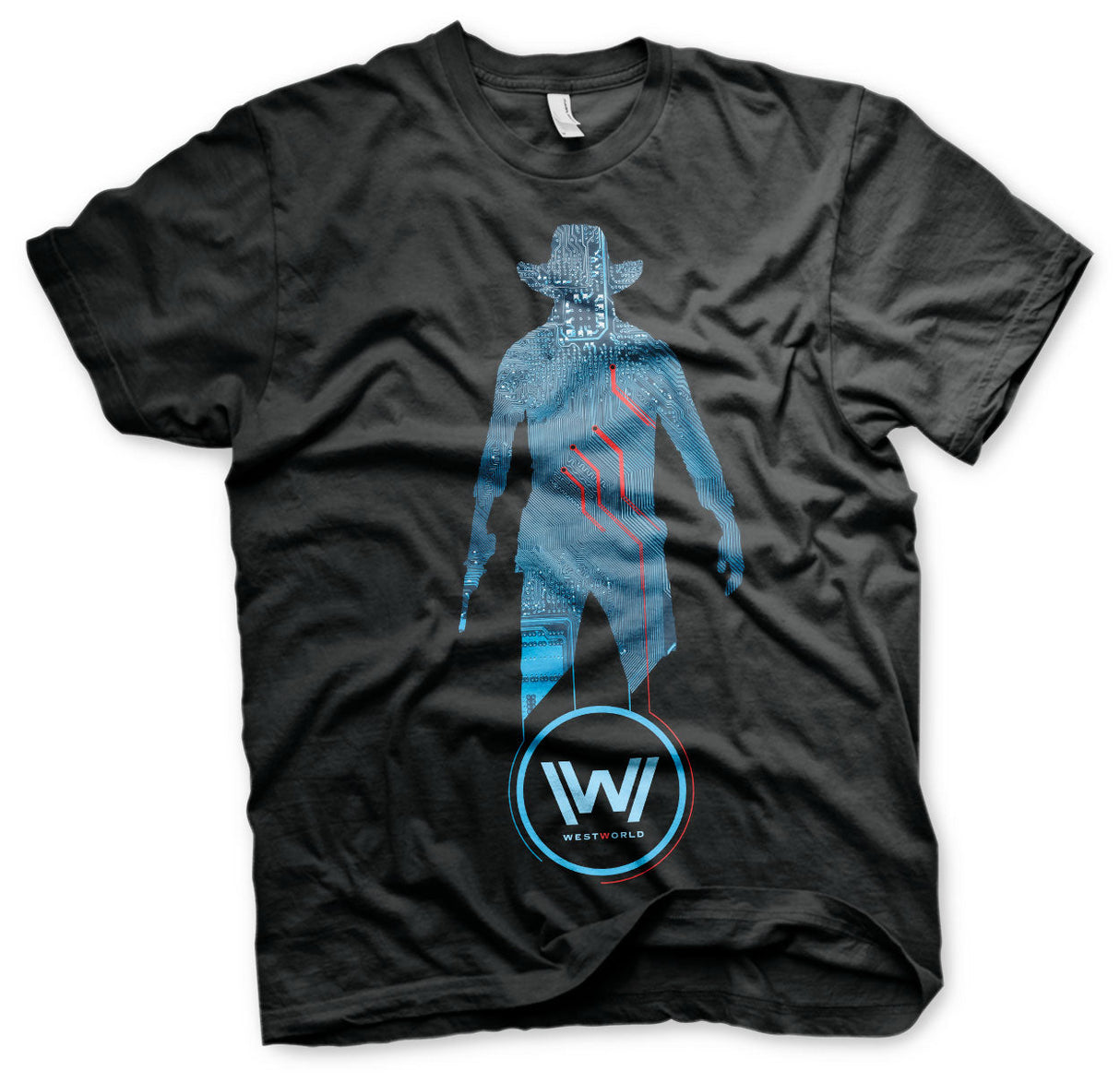 Blue Circuit Cowboy Big & Tall T-Shirt