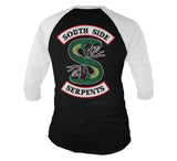 Riverdale - South Side Serpents Baseball 3/4 Sleeve Tee