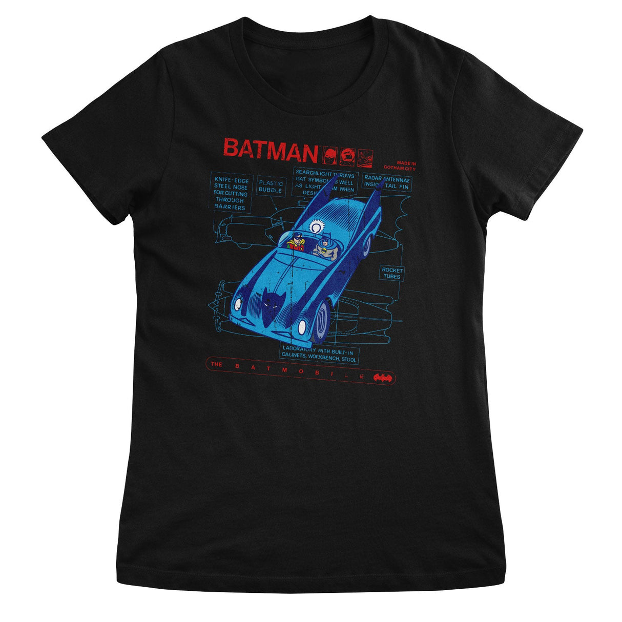 Retro Batmobile Girly Tee