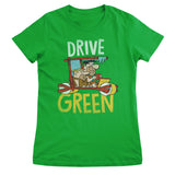The Flintstones - Drive Green Girly Tee