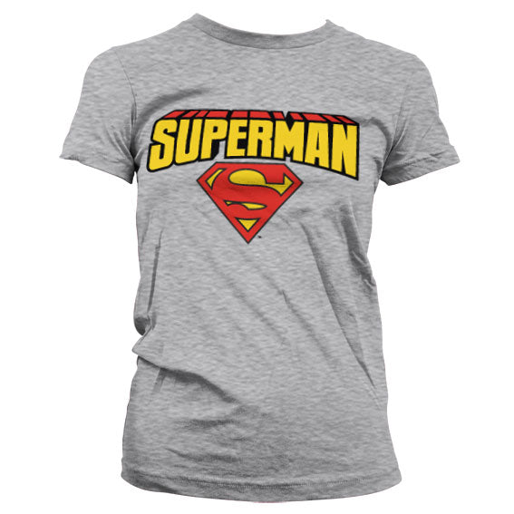 Superman Blockletter Logo Girly T-Shirt