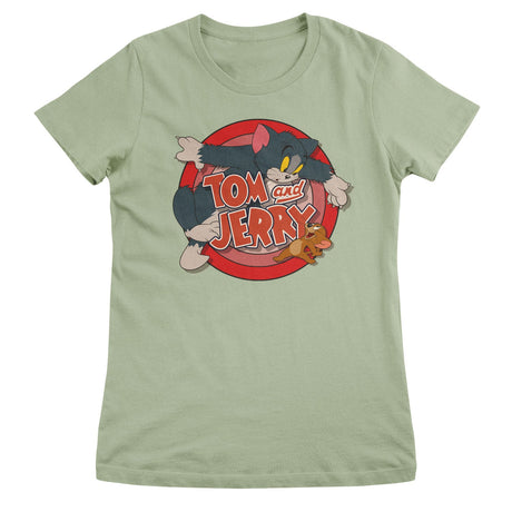 Tom & Jerry - Retro Logo Girly Tee