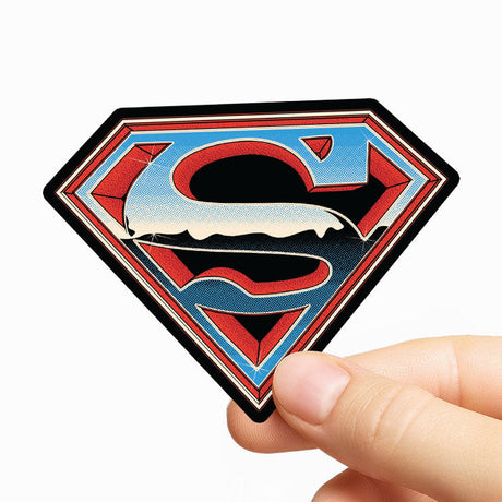 Superman Retro Halftone Shield Sticker