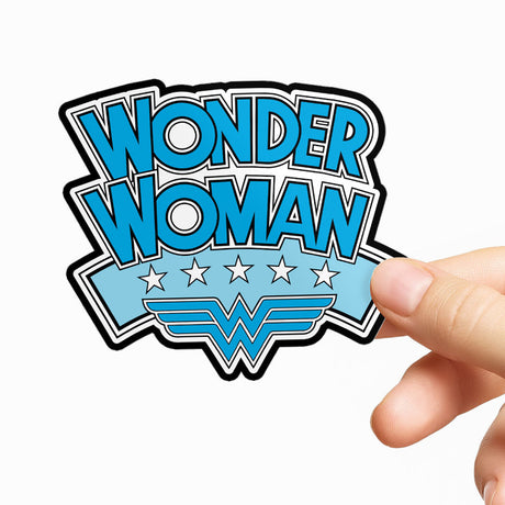 Wonder Woman Stacked Logo Sticker